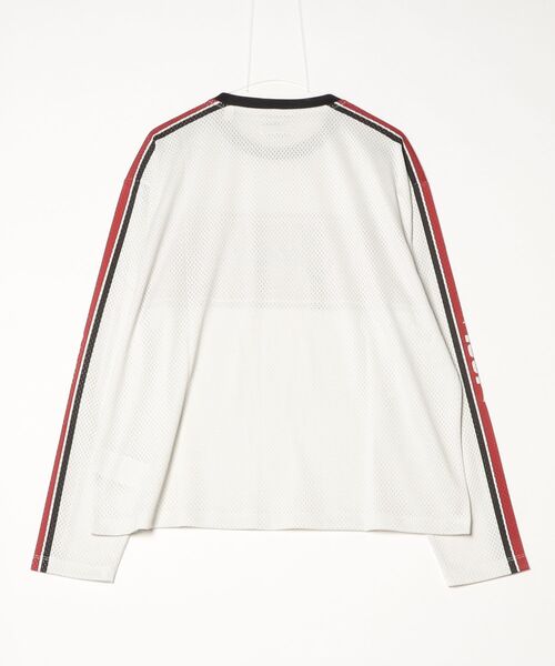 GUESS JEANS(ゲスジーンズ)の「GUESS JEANS Boxy Fit Long Sleeves Mesh Tee 長袖Tシャツ(Tシャツ/カットソー・メンズ・ホワイト・MEDIUM/SMALL/X-LARGE/LARGE)」の6枚目の写真