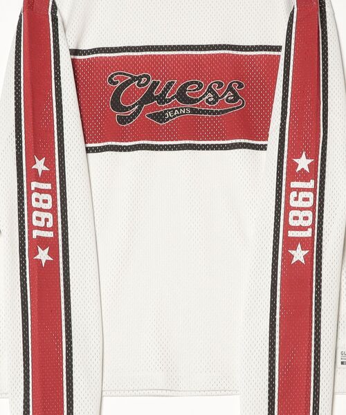 GUESS JEANS(ゲスジーンズ)の「GUESS JEANS Boxy Fit Long Sleeves Mesh Tee 長袖Tシャツ(Tシャツ/カットソー・メンズ・ホワイト・MEDIUM/SMALL/X-LARGE/LARGE)」の7枚目の写真