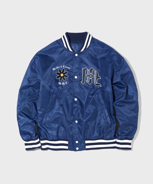 WMC(ダブリューエムシー)の「ニューモダンバスティジャンパー_NAVY(スタジャン・レディース・ネイビー・MEDIUM/LARGE/X-LARGE)」の2枚目の写真