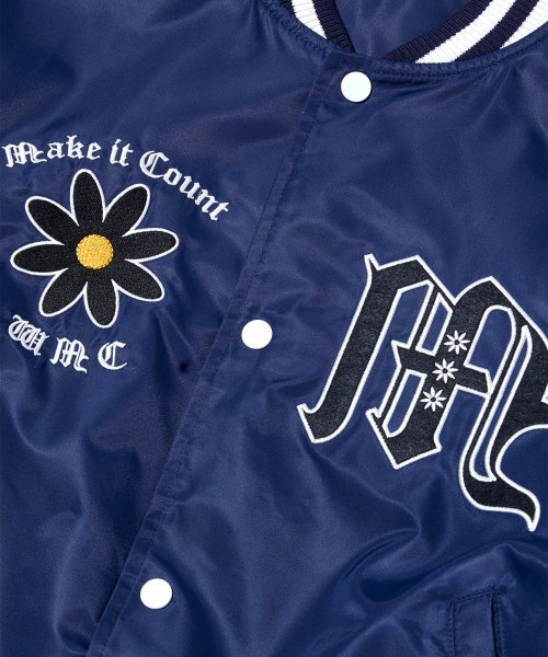 WMC(ダブリューエムシー)の「ニューモダンバスティジャンパー_NAVY(スタジャン・レディース・ネイビー・MEDIUM/LARGE/X-LARGE)」の4枚目の写真