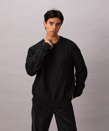 Calvin Klein | ニット - ロングスリーブコットントーナルオールプリントセーター(ニット/セーター)