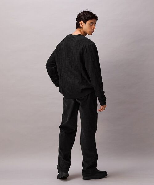 Calvin Klein(カルバン・クライン)の「ニット - ロングスリーブコットントーナルオールプリントセーター(ニット/セーター・メンズ・ブラック/グレー/オフホワイト・S/L/M)」の8枚目の写真