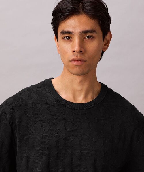 Calvin Klein(カルバン・クライン)の「ニット - ロングスリーブコットントーナルオールプリントセーター(ニット/セーター・メンズ・ブラック/グレー/オフホワイト・S/L/M)」の9枚目の写真