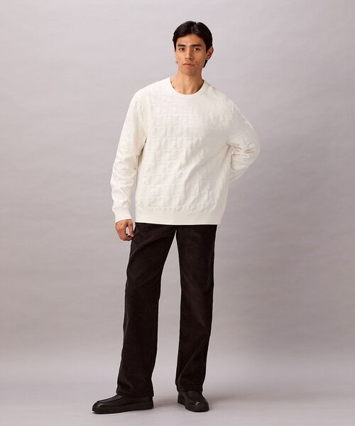 Calvin Klein(カルバン・クライン)の「ニット - ロングスリーブコットントーナルオールプリントセーター(ニット/セーター・メンズ・ブラック/グレー/オフホワイト・S/L/M)」の10枚目の写真