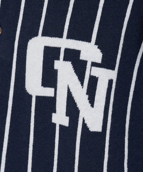 CIAOPANIC（チャオパニック）の「ストライプベースボールスウェットライクニット（ニット/セーター・レディース・グレー/ネイビー・MEDIUM/LARGE）」の5枚目の写真