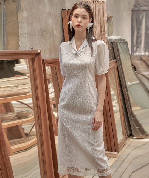 JULIY&CALLA(ジュリー&カラー)の「24SS Color 90 Secret Garden Logie Lace Dress White(ワンピース・レディース・その他・SMALL/MEDIUM)」の3枚目の写真