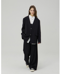 LEVHEARTED（レブハティッド）の「Adagio Wide Pants - Black（スラックス）」