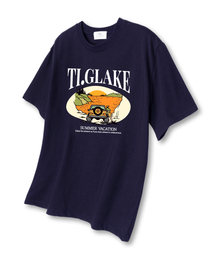 サンセットオフロード オーバーサイズ 半袖Tシャツ ネイビー