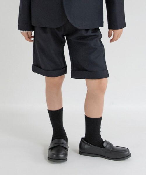 BRANSHES（ブランシェス）の「【フォーマル】ハーフパンツ（スーツパンツ・キッズ・ネイビー/チャコールグレー・130/120/110）」の5枚目の写真