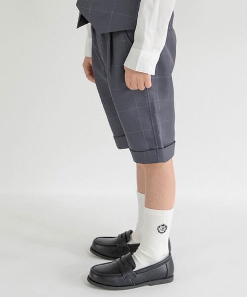 BRANSHES（ブランシェス）の「【フォーマル】ハーフパンツ（スーツパンツ・キッズ・ネイビー/チャコールグレー・130/120/110）」の15枚目の写真