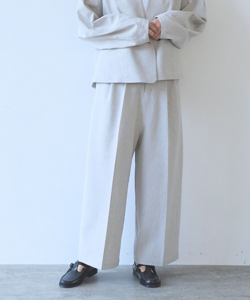 yuni(ユニ )の「△Linen/Polyester wide パンツ(その他パンツ・レディース・ブラウン/ブラック/アイボリー・S/M)」の1枚目の写真