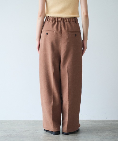 yuni(ユニ )の「Linen/Polyester wide パンツ(その他パンツ・レディース・ブラウン/ブラック・S/M)」の13枚目の写真