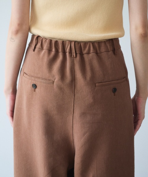 yuni(ユニ )の「Linen/Polyester wide パンツ(その他パンツ・レディース・ブラウン/ブラック・S/M)」の16枚目の写真