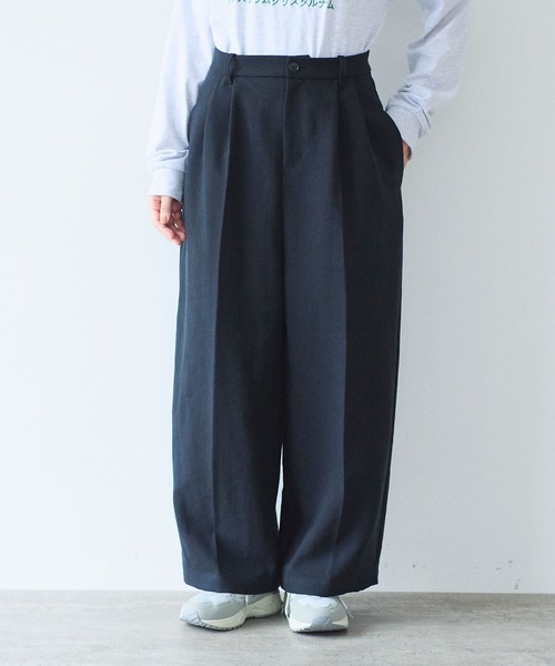 yuni(ユニ )の「Linen/Polyester wide パンツ(その他パンツ・レディース・ブラウン/ブラック・S/M)」の21枚目の写真