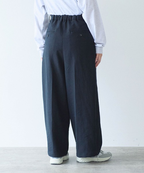 yuni(ユニ )の「Linen/Polyester wide パンツ(その他パンツ・レディース・ブラウン/ブラック・S/M)」の6枚目の写真