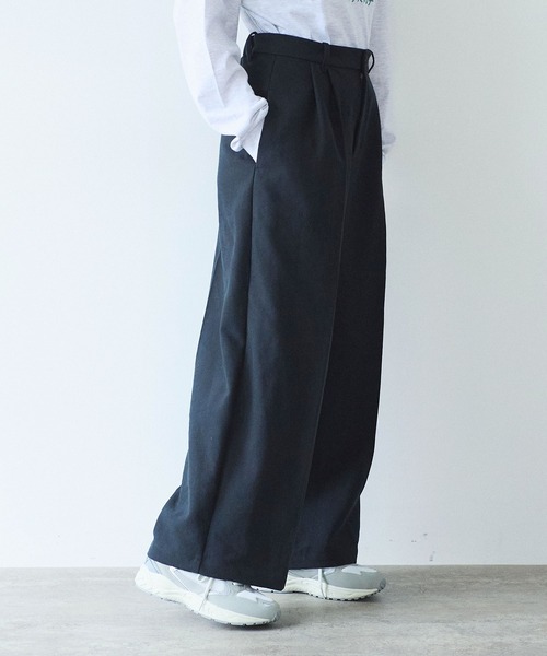 yuni(ユニ )の「Linen/Polyester wide パンツ(その他パンツ・レディース・ブラウン/ブラック・S/M)」の7枚目の写真