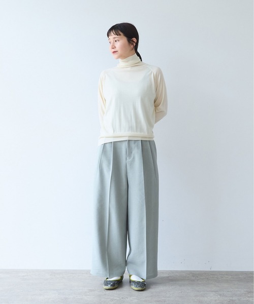 yuni(ユニ )の「△Linen/Polyester wide パンツ(その他パンツ・レディース・ブラウン/ブラック/アイボリー・S/M)」の8枚目の写真
