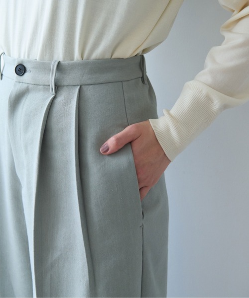 yuni(ユニ )の「△Linen/Polyester wide パンツ(その他パンツ・レディース・ブラウン/ブラック/アイボリー・S/M)」の15枚目の写真