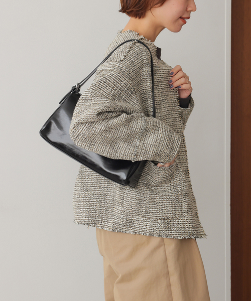JOURNAL STANDARD relume（ジャーナルスタンダード　レリューム）の「［26SS新作］ノーカラーツイードブルゾン（ノーカラージャケット・レディース・ベージュ/ブラック・FREE）」の19枚目の写真