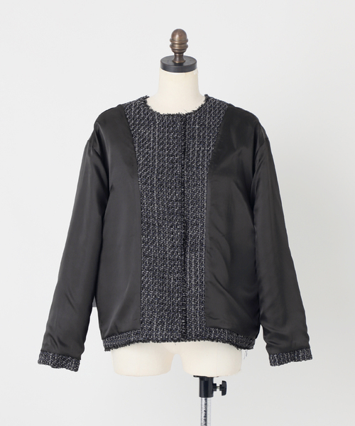 relume JOURNAL STANDARD ノーカラージャケット　ツイード JOURNAL STANDARD relume（ジャーナルスタンダード レリューム）の