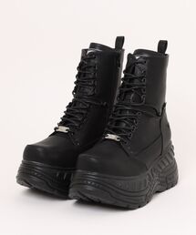 YOSUKE（ヨースケ）の「「YOSUKE/ヨースケ」メンズ厚底レースアップショートブーツ（ブーツ）」