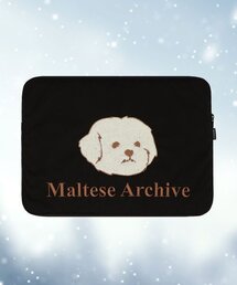 WaiKei（ワイケイ）の「Maltese Applique Laptop Pouch Black（PC・タブレットケース）」