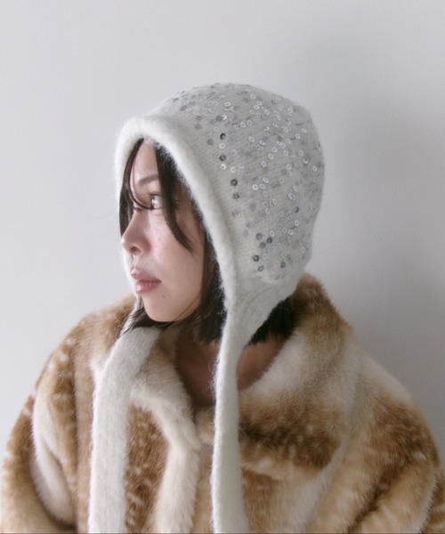 SANSeLF（サンセルフ）の「【SANSeLF】スパンコールニットキャップ saa25a235（ニットキャップ/ビーニー・レディース・ホワイト・FREE）」の15枚目の写真