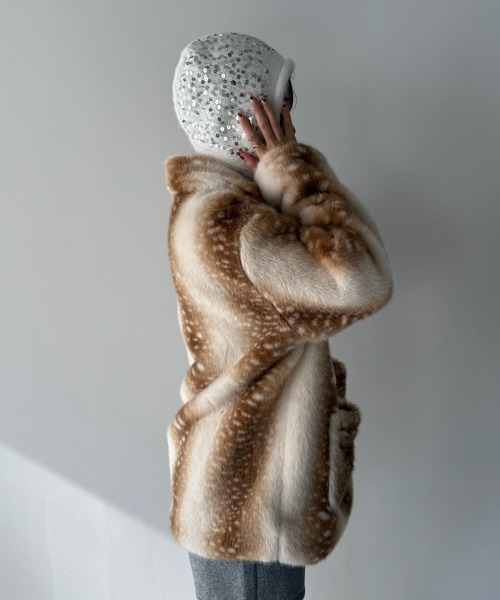 SANSeLF（サンセルフ）の「【SANSeLF】スパンコールニットキャップ saa25a235（ニットキャップ/ビーニー・レディース・ホワイト・FREE）」の3枚目の写真