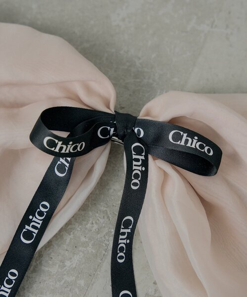 Chico（チコ）の「シアーBIGリボンバレッタ（イヤリング・レディース・アイボリー/ブラック/ピンク・FREE）」の4枚目の写真