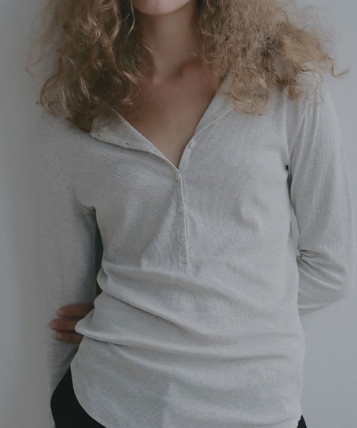 先行予約】ヘンリーネックシアープルオーバー（Tシャツ/カットソー