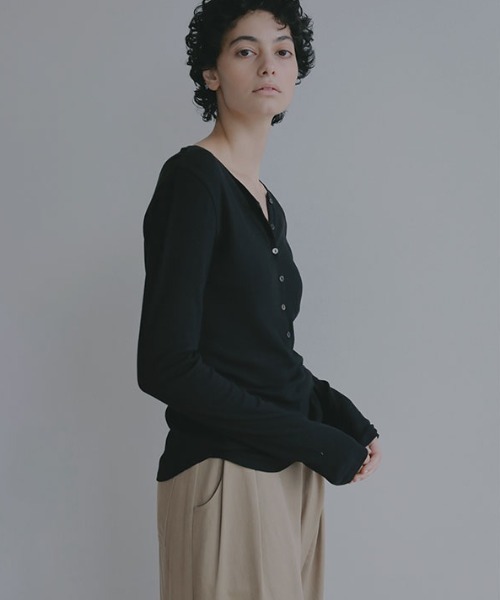 先行予約】ヘンリーネックシアープルオーバー（Tシャツ/カットソー