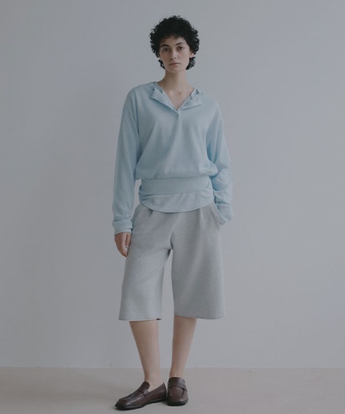 ETRE TOKYO（エトレトウキョウ）の「【再入荷！/先行予約】ヘンリーネックシアープルオーバー（Tシャツ/カットソー・レディース・アイボリー/ブラック/ブルー/グレー・FREE）」の5枚目の写真