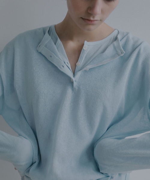 先行予約】ヘンリーネックシアープルオーバー（Tシャツ/カットソー