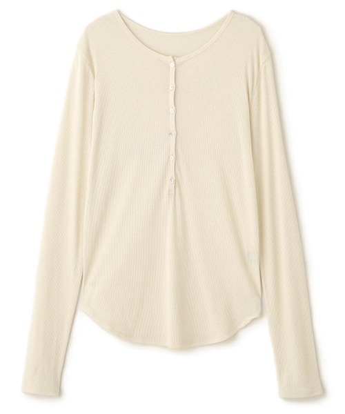 ETRE TOKYO（エトレトウキョウ）の「【再入荷！/先行予約】ヘンリーネックシアープルオーバー（Tシャツ/カットソー・レディース・アイボリー/ブラック/ブルー/グレー・FREE）」の16枚目の写真