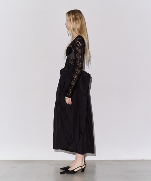 JOSE MOON（ジョゼムーン）の「COWL TUCK LACE DRESS/カウルタック