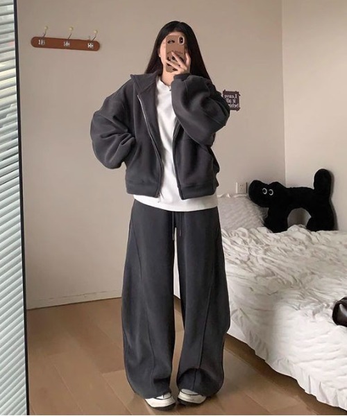 フルジップパーカー スウェットパンツセット セール】WEGO/ベーシックジップパーカー＆スウェットパンツセット