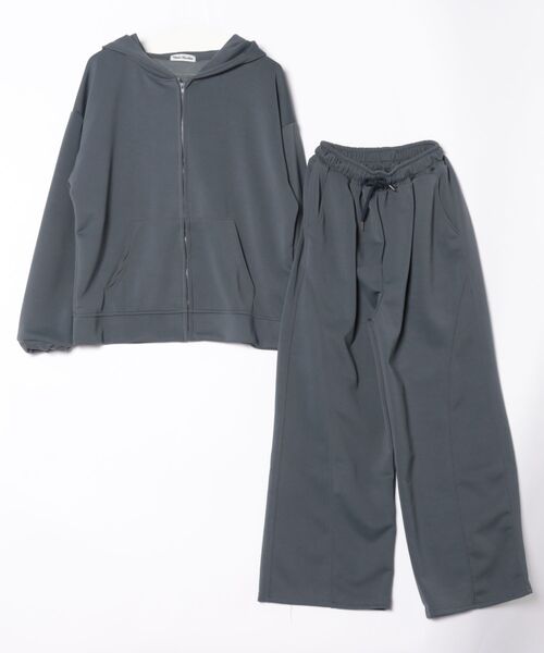 WEGO（ウィゴー）の「WEGO/ベーシックジップパーカー＆スウェットパンツセット（セットアップ・レディース・アイボリー/グレー・MEDIUM/LARGE）」の18枚目の写真