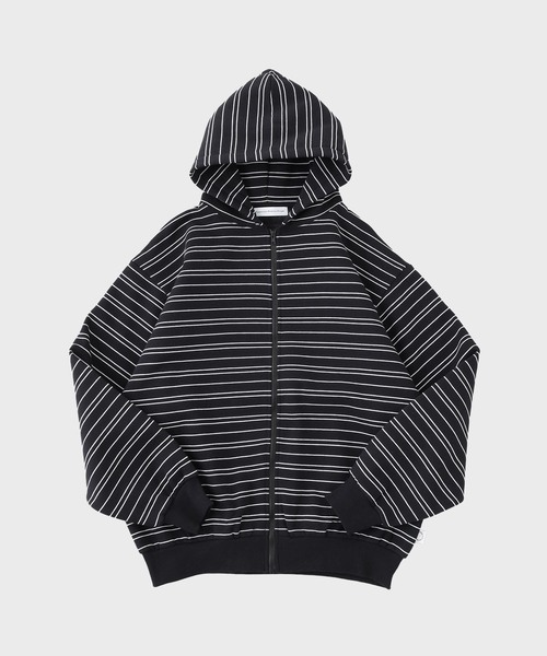 B.C STOCK(ベーセーストック)の「C.B.P ジップアップスウェットフーディー(パーカー・メンズ・ブラック系その他/ブラック/アイボリー・MEDIUM/LARGE)」の3枚目の写真