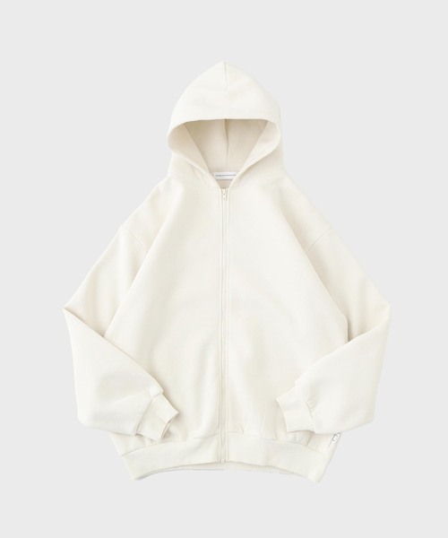 B.C STOCK(ベーセーストック)の「C.B.P ジップアップスウェットフーディー(パーカー・メンズ・ブラック系その他/ブラック/アイボリー・MEDIUM/LARGE)」の2枚目の写真