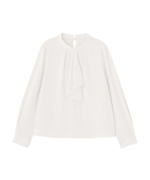 NATURAL BEAUTY BASIC(ナチュラルビューティーベーシック)の「◇ラッフルボウタイブラウス(シャツ/ブラウス・レディース・オフホワイト/ベージュ/ライトグリーン・SMALL/MEDIUM)」の6枚目の写真