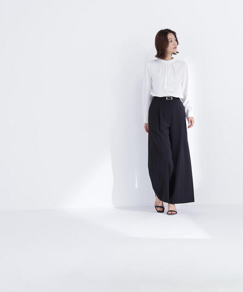 NATURAL BEAUTY BASIC(ナチュラルビューティーベーシック)の「◇ラッフルボウタイブラウス(シャツ/ブラウス・レディース・オフホワイト/ベージュ/ライトグリーン・SMALL/MEDIUM)」の13枚目の写真