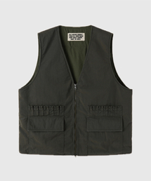 [OLD ARCHIVE PRODUCT] 70s hunting vest (wool pile linning) - Washed Olive