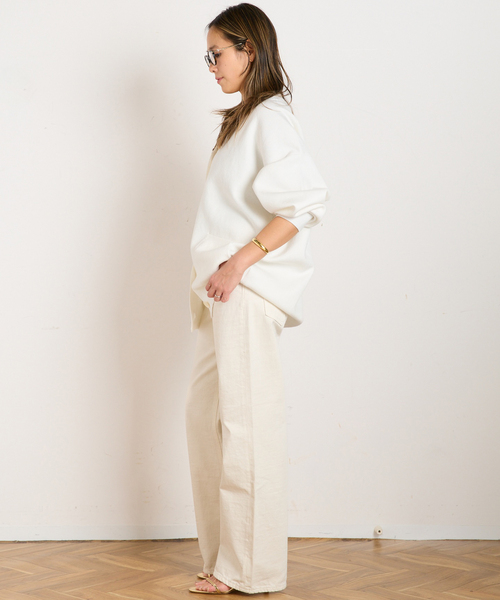 EVERYDAY I LIKE.（エヴリディアイライク）の「コットンカシミヤリラックスカーディガン（カーディガン/ボレロ・レディース・ホワイト/グレー・FREE）」の15枚目の写真