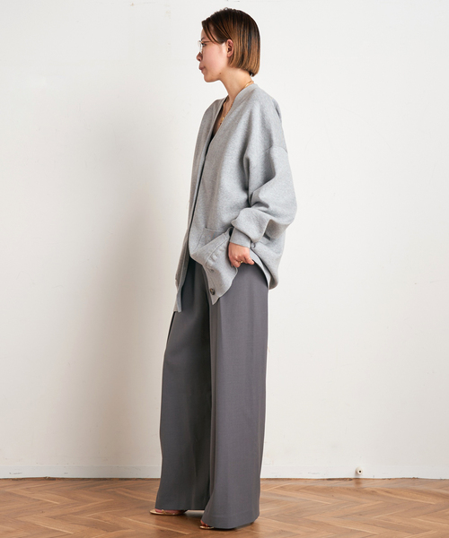 EVERYDAY I LIKE.（エヴリディアイライク）の「コットンカシミヤリラックスカーディガン（カーディガン/ボレロ・レディース・ホワイト/グレー・FREE）」の19枚目の写真