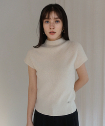 PREMIERE AMOUR（プルミエラムール）の「ウールブレンドハイネックキャップスリーブニット - アイボリー（ニット/セーター）」