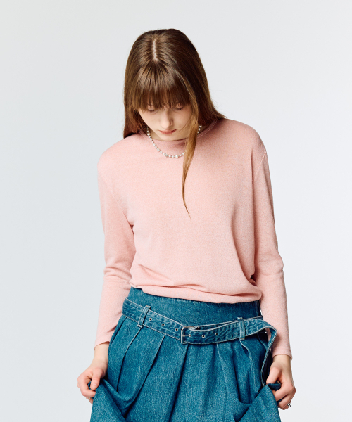 LARTIGENT(ラーティゼン)の「L15 KNIT SLEEVE TEE(PINK)(Tシャツ/カットソー・レディース・その他・FREE)」の2枚目の写真