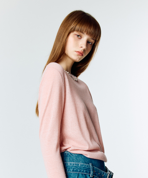 LARTIGENT(ラーティゼン)の「L15 KNIT SLEEVE TEE(PINK)(Tシャツ/カットソー・レディース・その他・FREE)」の3枚目の写真