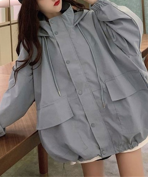 SallyLunn(サリーラン)の「スタンドカラーライトアウター(その他アウター・レディース・ブルー/ブラック・MEDIUM/LARGE)」の4枚目の写真