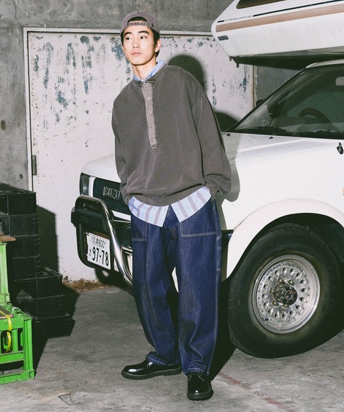 niko and...(ニコアンド)の「裏毛ピグメントヘンリープルオーバー(Tシャツ/カットソー・メンズ・オフホワイト/チャコール/ライトブラウン/グリーン・MEDIUM/LARGE)」の16枚目の写真