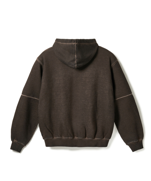 LORES（ロアス）の「Pigment Dyed Split Zip Hoodie - Brown（パーカー・レディース・その他・S/M/L）」の2枚目の写真